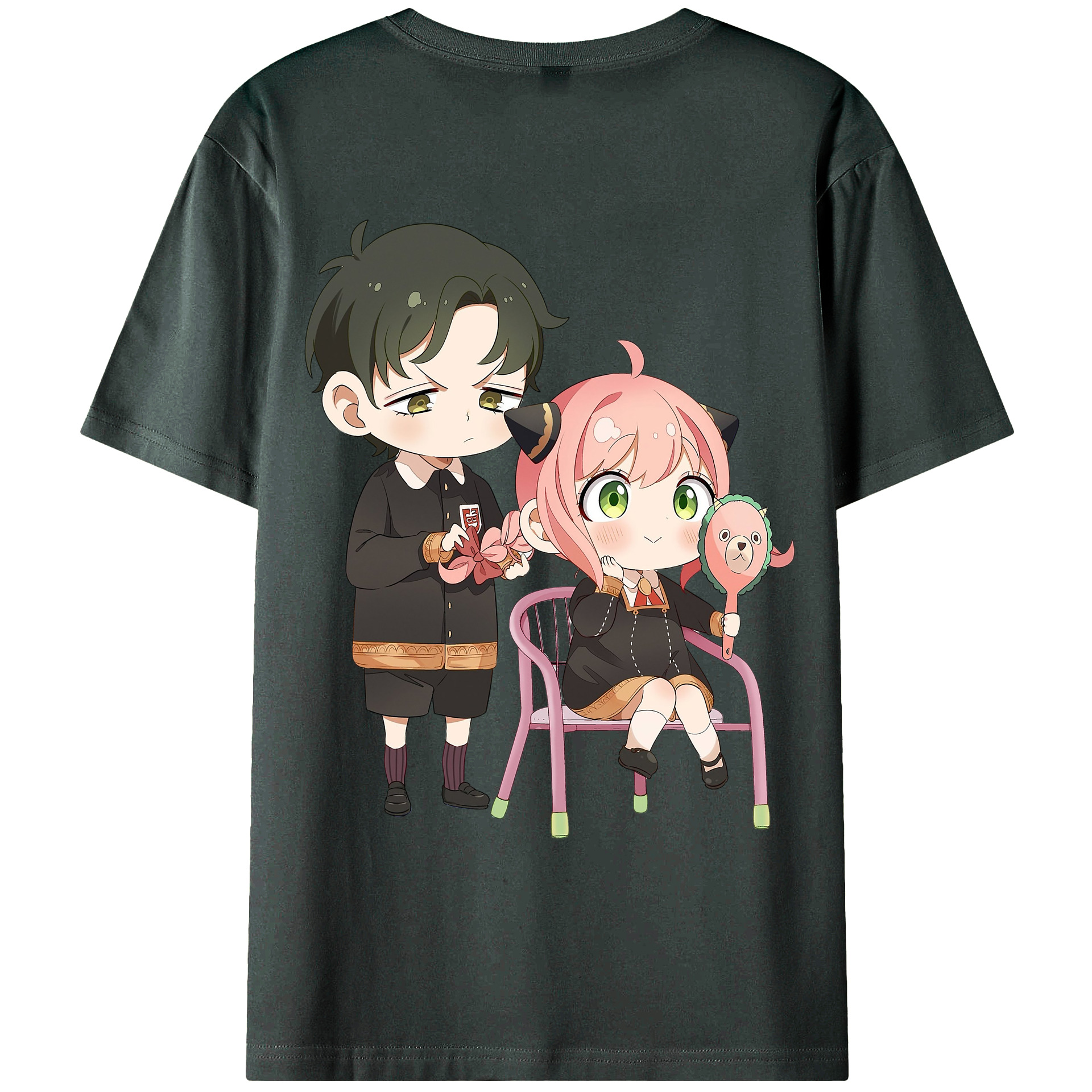 （画像用） SPY×FAMILY间谍家家酒 綿100％ メンズ半袖Tシャツ（バックプリント） 通気性